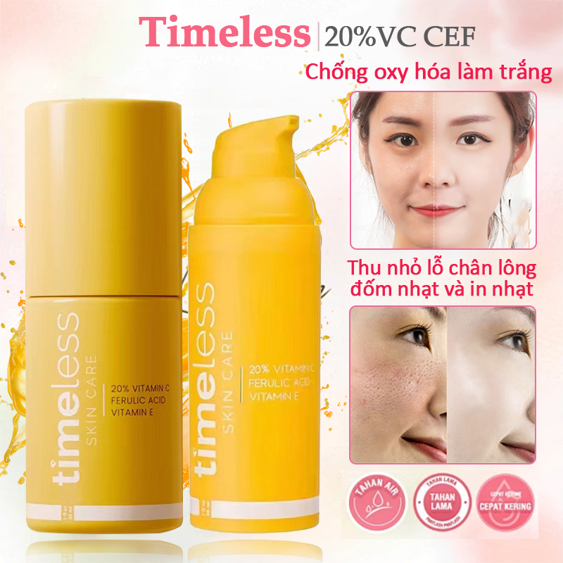 Serum Timeless 20% Vitamin C + Vitamin E + Ferulic Acid Serum 30ml  Dưỡng Trắng Da Giảm Thâm