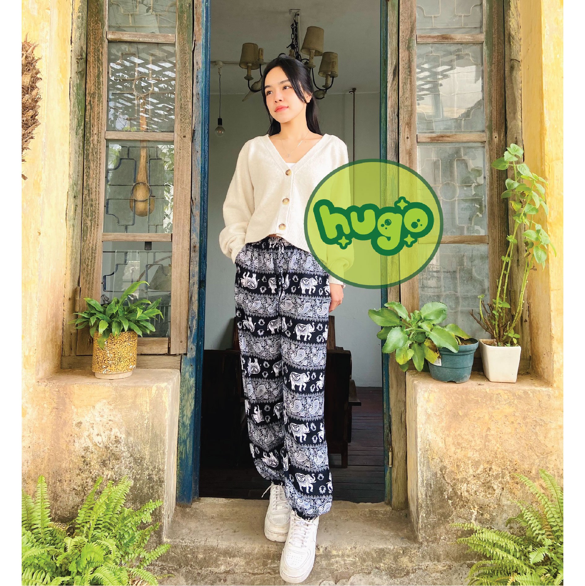 Quần lanh thổ cẩm - Quần Alibaba nam nữ phom rộng Nhiều Màu cực đẹp - Hugo Shop