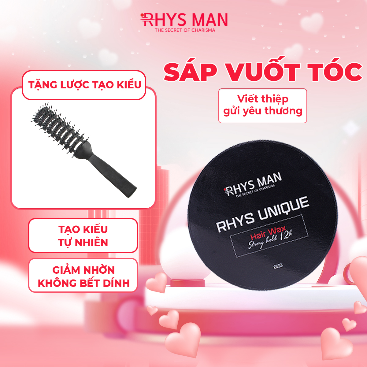 Rhythm man's hair styling wax bar unique 80g automatic styling rollers