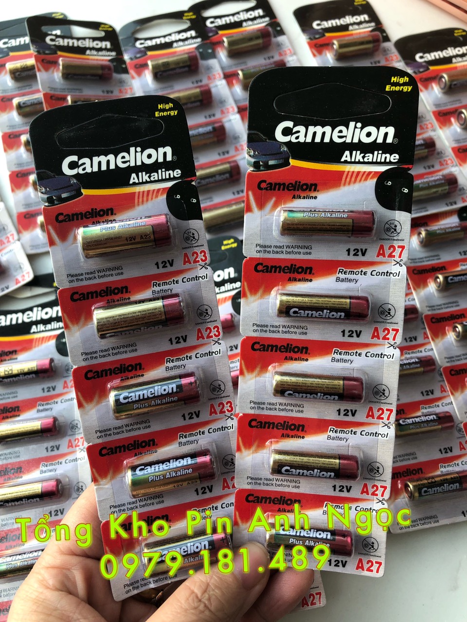 Vỉ 5 viên pin a23 a27 alkaline camelion chính hãng 12v thay khiển cửa cuốn , pin chuông cửa