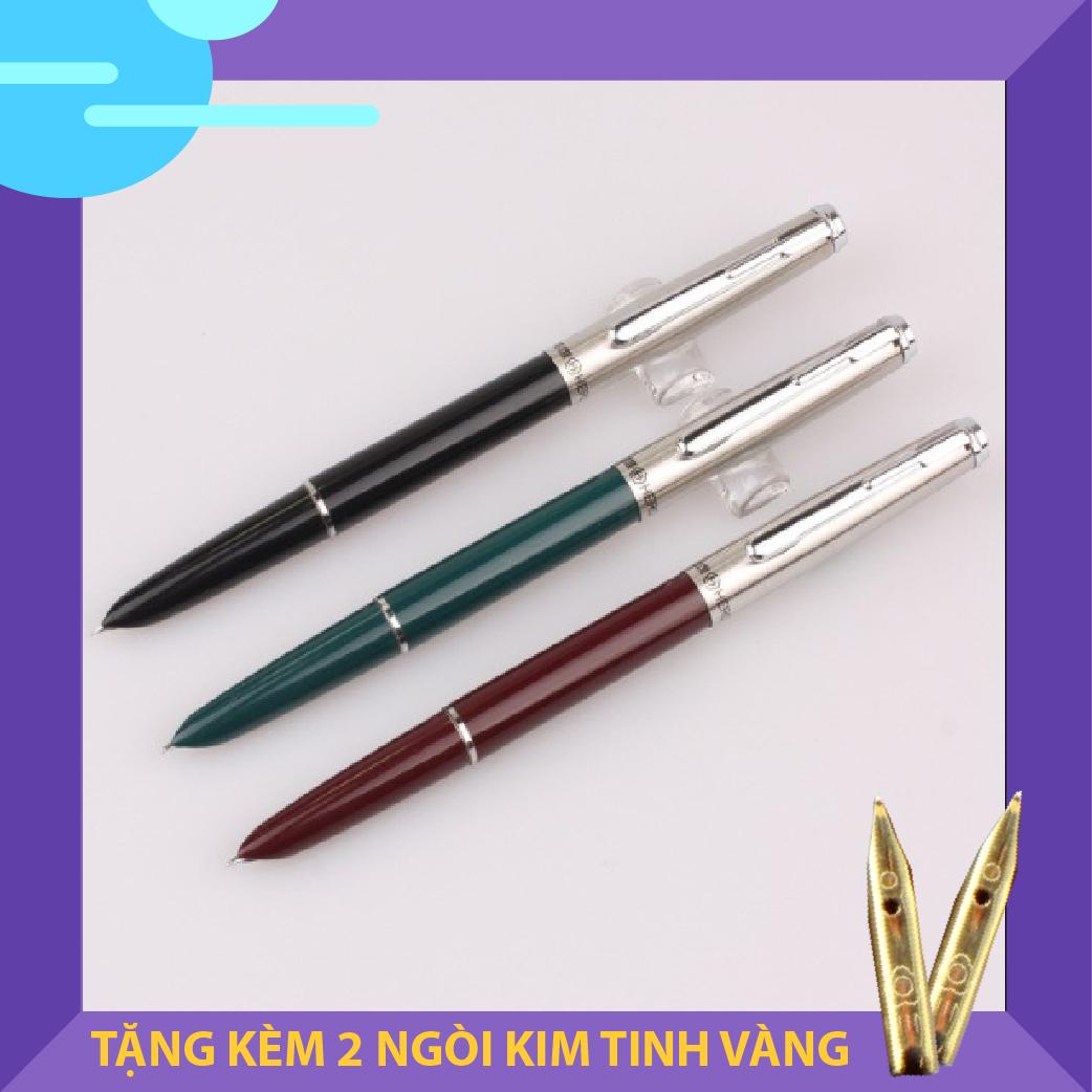 Bút máy/ viết máy kim tinh hero 007 - tặng kèm 2 ngòi kim tinh vàng