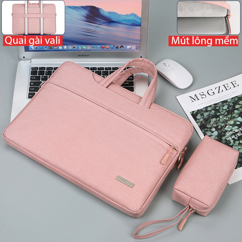 Túi đeo chéo kiêm túi chống sốc bảo vệ laptop có quai xách 688 (Có kèm túi nhỏ để phụ kiện)