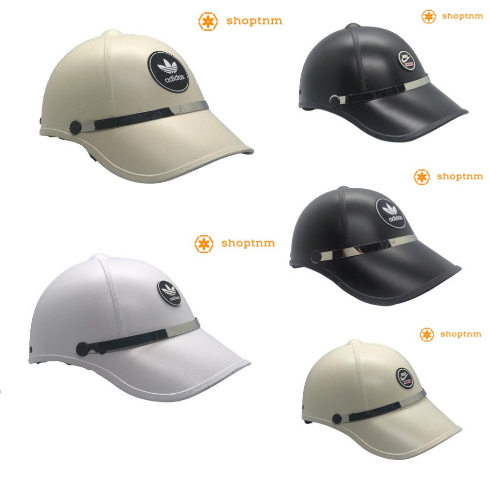 Nón bảo hiểm kết TRÍ LIỄU 4 múi viền inox Logo Adidas, Nike Cao Cấp nhiều màu HOT HOT