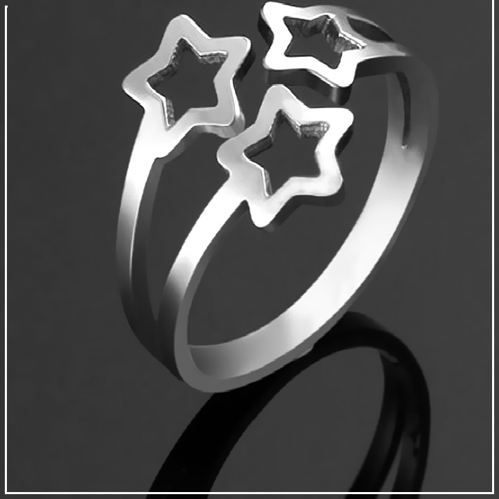 [HCM]Nhẫn Nữ Titan Cao Cấp Ngôi Sao Siêu Đẹp Free Size