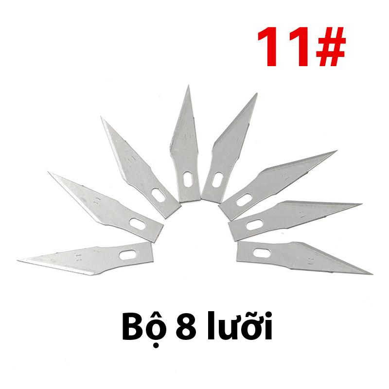 Bộ 8 lưỡi cho Bút dao khắc đa năng (lưỡi xéo)