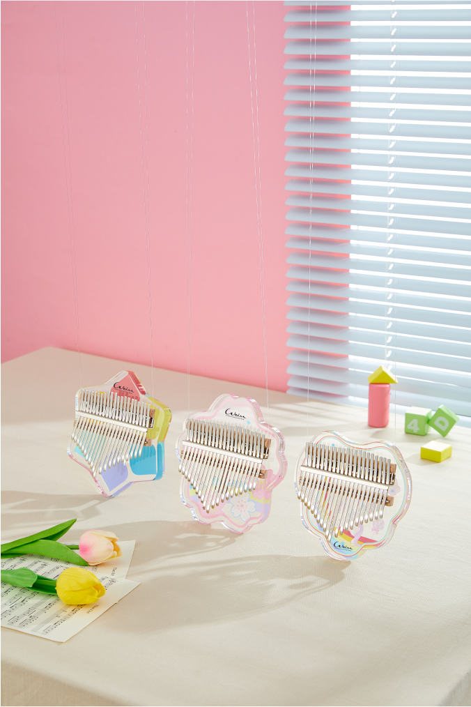 Đàn Kalimba Woim Thumb Piano Pha Lê Trong Suốt Crystal Clear 17 Phím 3 Mẫu Âm Chuẩn Không Tịt Đủ Phụ Kiện Kèm Theo