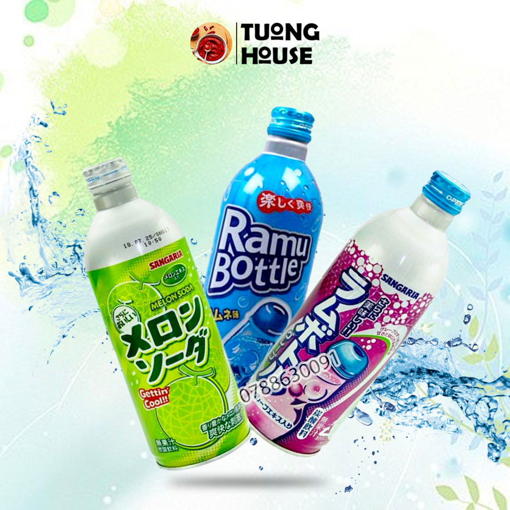 Nước soda sangaria chai 500gr 3 vị thơm ngon