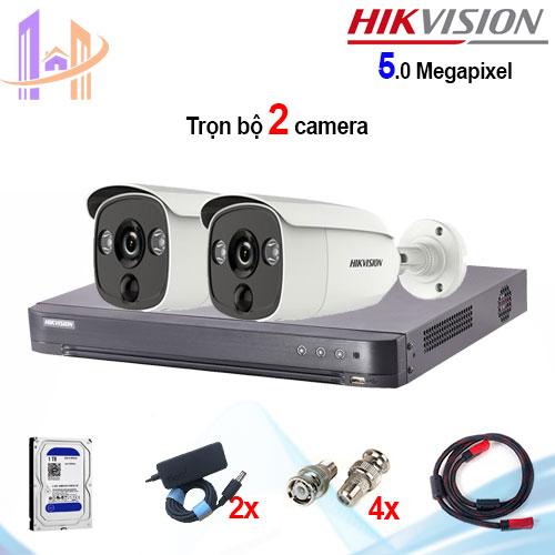 Trọn bộ 2 camera hikvision ds-2ce12h0t-pirl + đầu ghi 4 kênh ds-7204huhi-k1 - công nghệ hoàng nguyễn