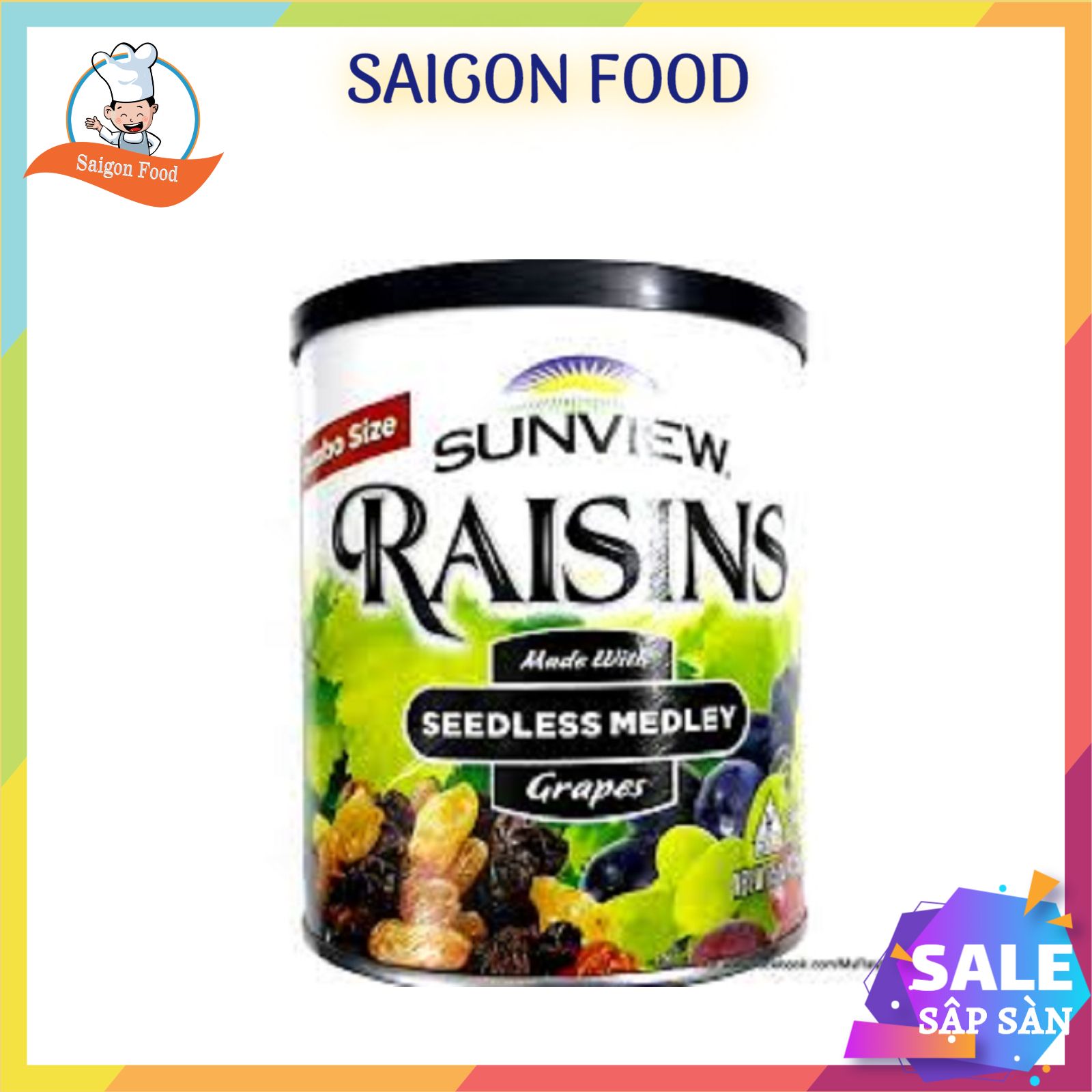[HCM]Nho Khô Mỹ SUNVIEW RAISINS Hũ 425g Loại Hỗn Hợp- SAIGON FOOD