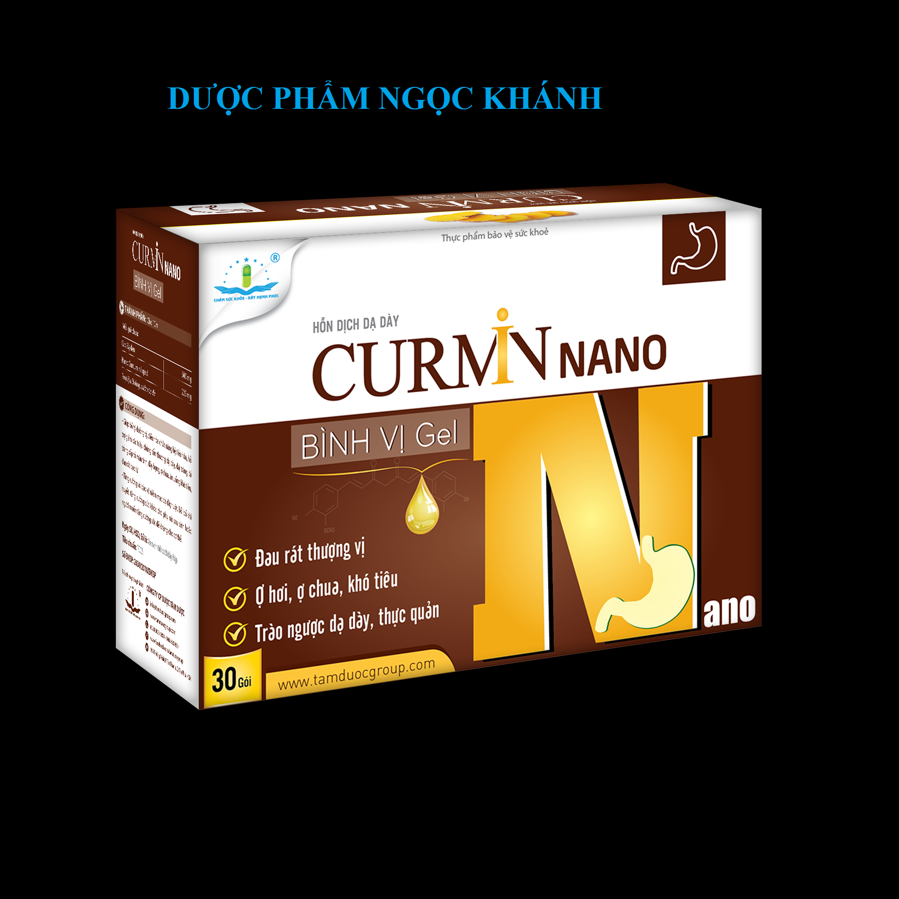 Dung dịch nghệ curmin nano bình vị gel hộp 30 gói
