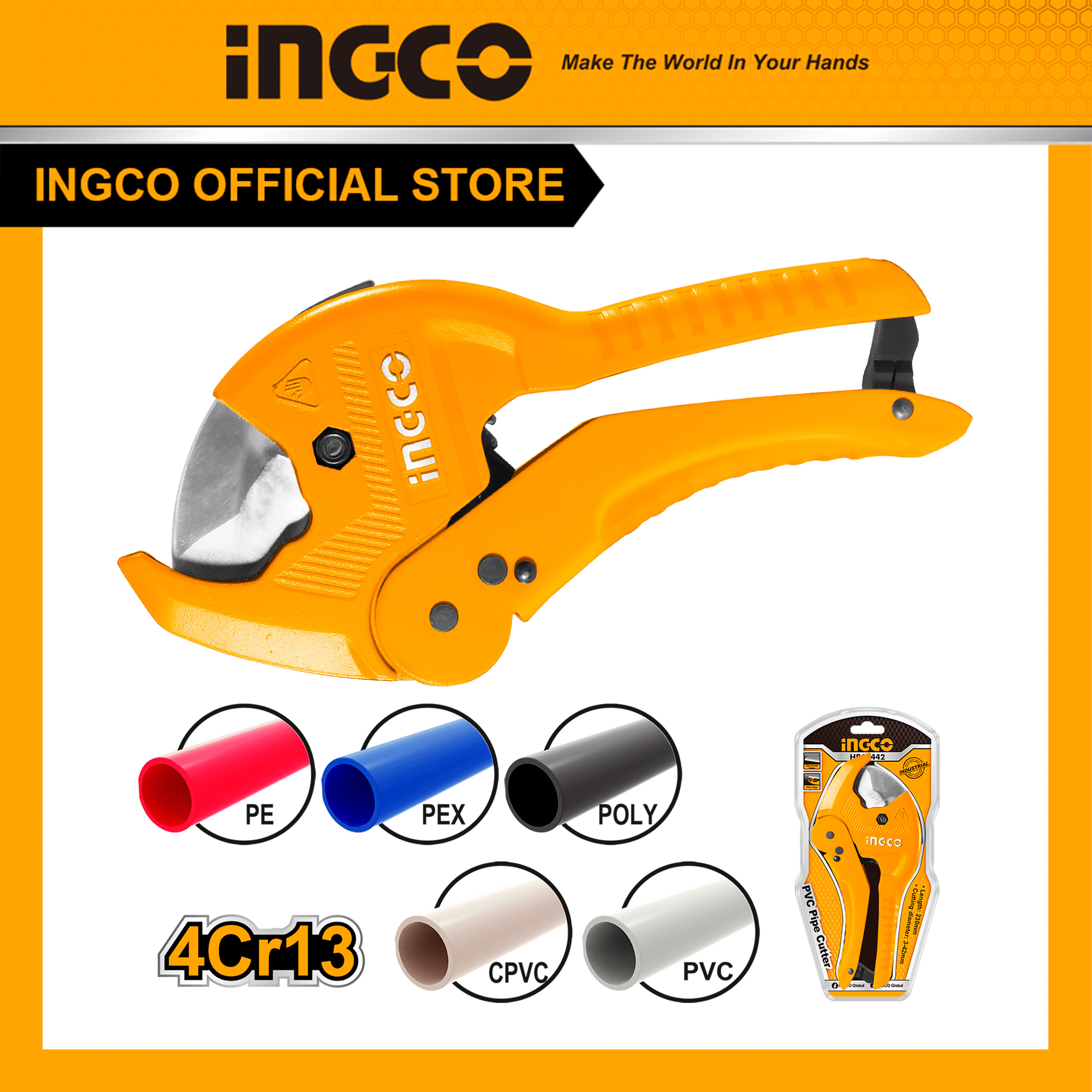 Dao cắt ống nhựa pvc 225mm ingco hpc0442
