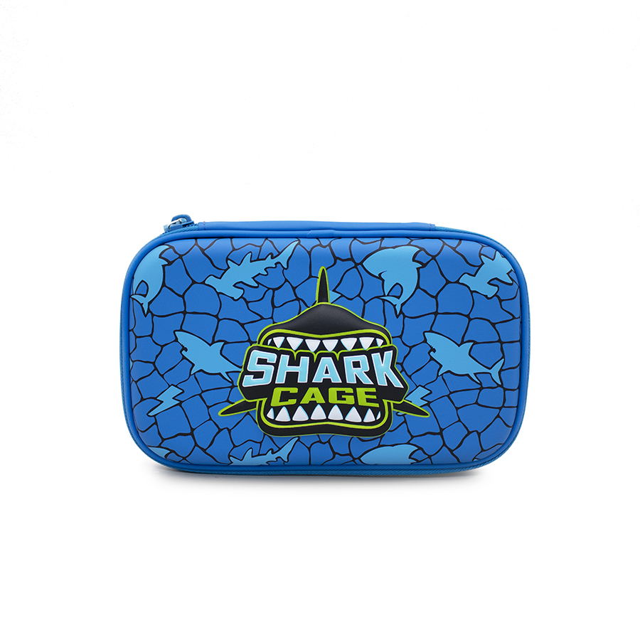 Bóp viết cleverhippo 3d - shark cage hs1109/blue