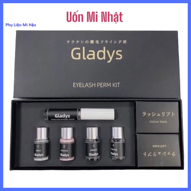 Bộ uốn mi nhật gladys cao cấp loại 1_sét uốn mi chính hãng_hộp uốn mi _set uốn mi tại nhà _ uốn mi colagen 6d_phụ liệu mi hậu