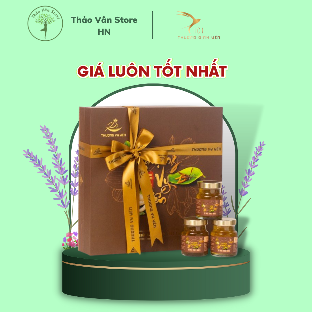 ❤[Hộp quà 6 hũ] SET QUÀ THƯỢNG VI YẾN CICI - YẾN CHƯNG ĐÔNG TRÙNG HẠ THẢO NHÂN SÂM❤
