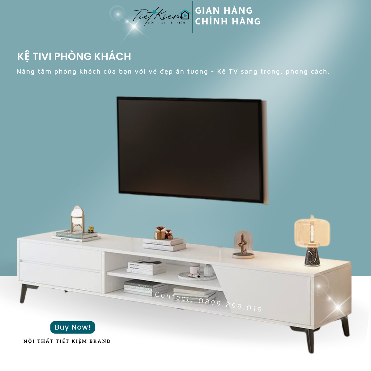 Tủ tv hiện đại nội thất tiết kiệm hcm đã lắp sẵn tv03399 tv cabinet