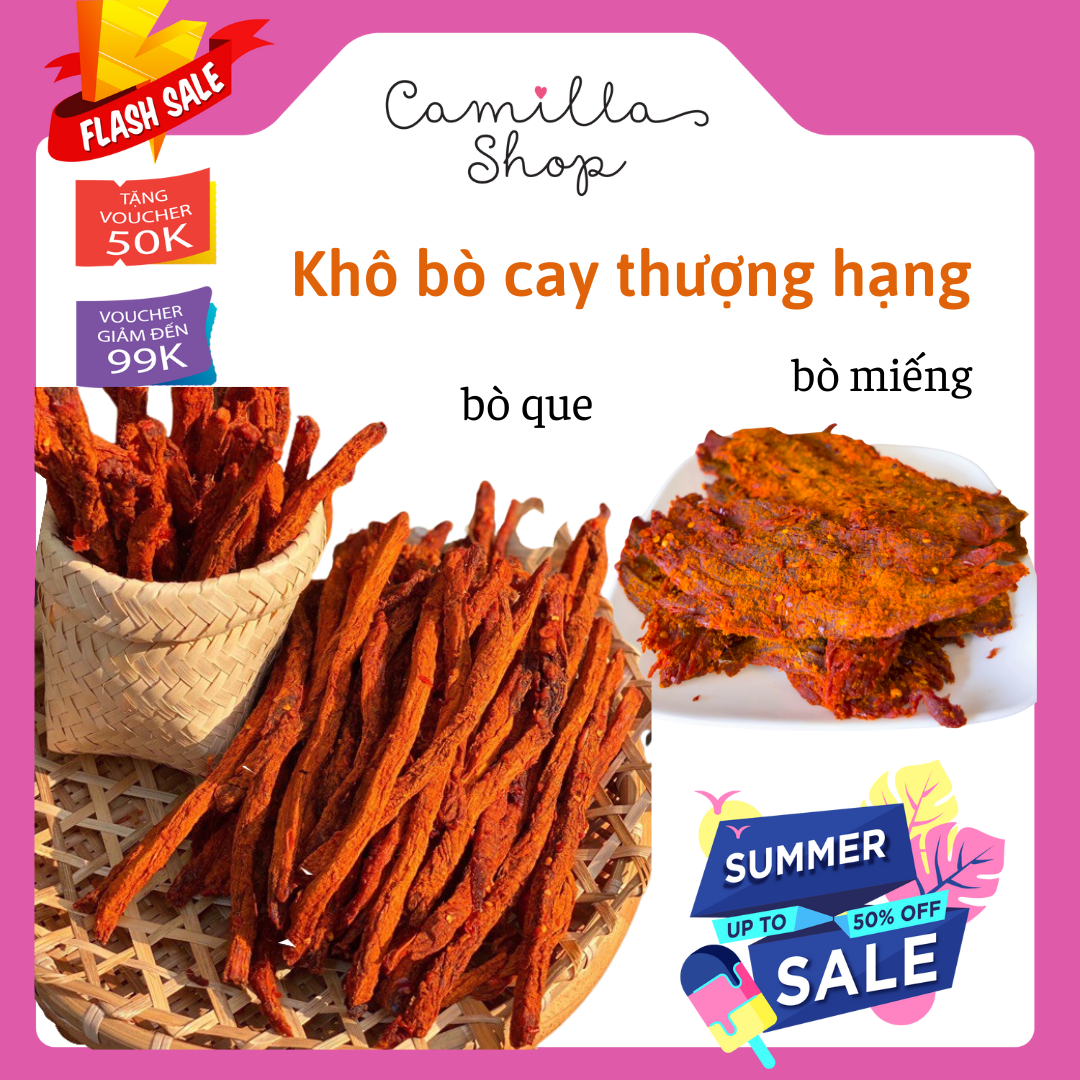 Khô bò cay nồng thơm ngon và khô bò que thượng hạng