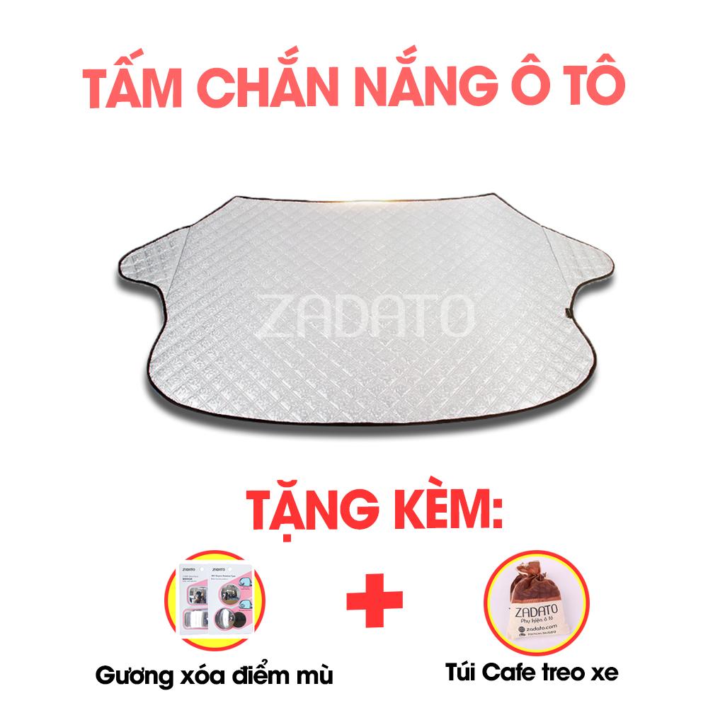 Tấm Chắn Nắng Ô Tô - Tấm Che Nắng Kính Lái Ô Tô Cao Cấp - TẶNG: Túi Cafe Treo Xe + Cặp Gương Cầu Xóa Điểm Mù.