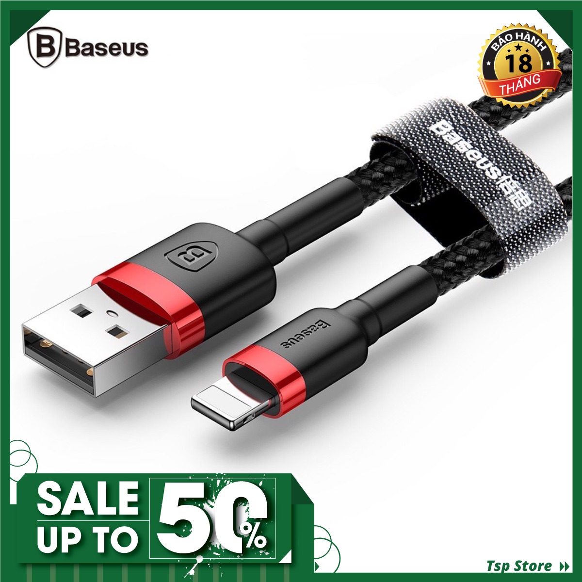 Cáp sạc bọc dù Baseus Cafule Lightning