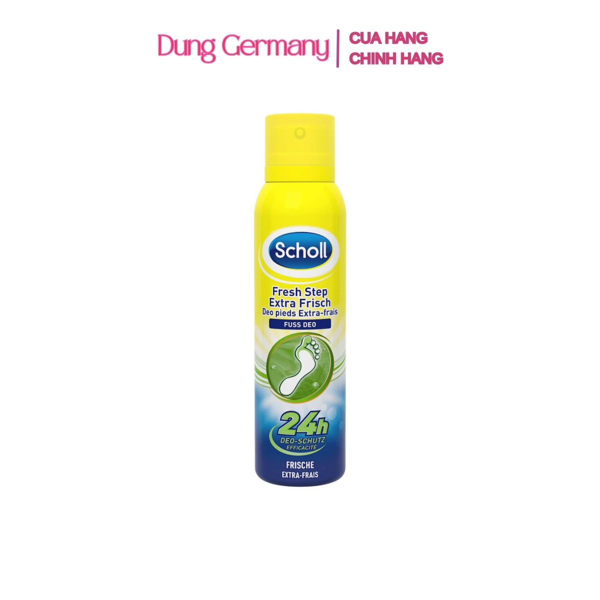 Xịt khử mùi hôi chân scholl fuss deo extra frisch, 150ml
