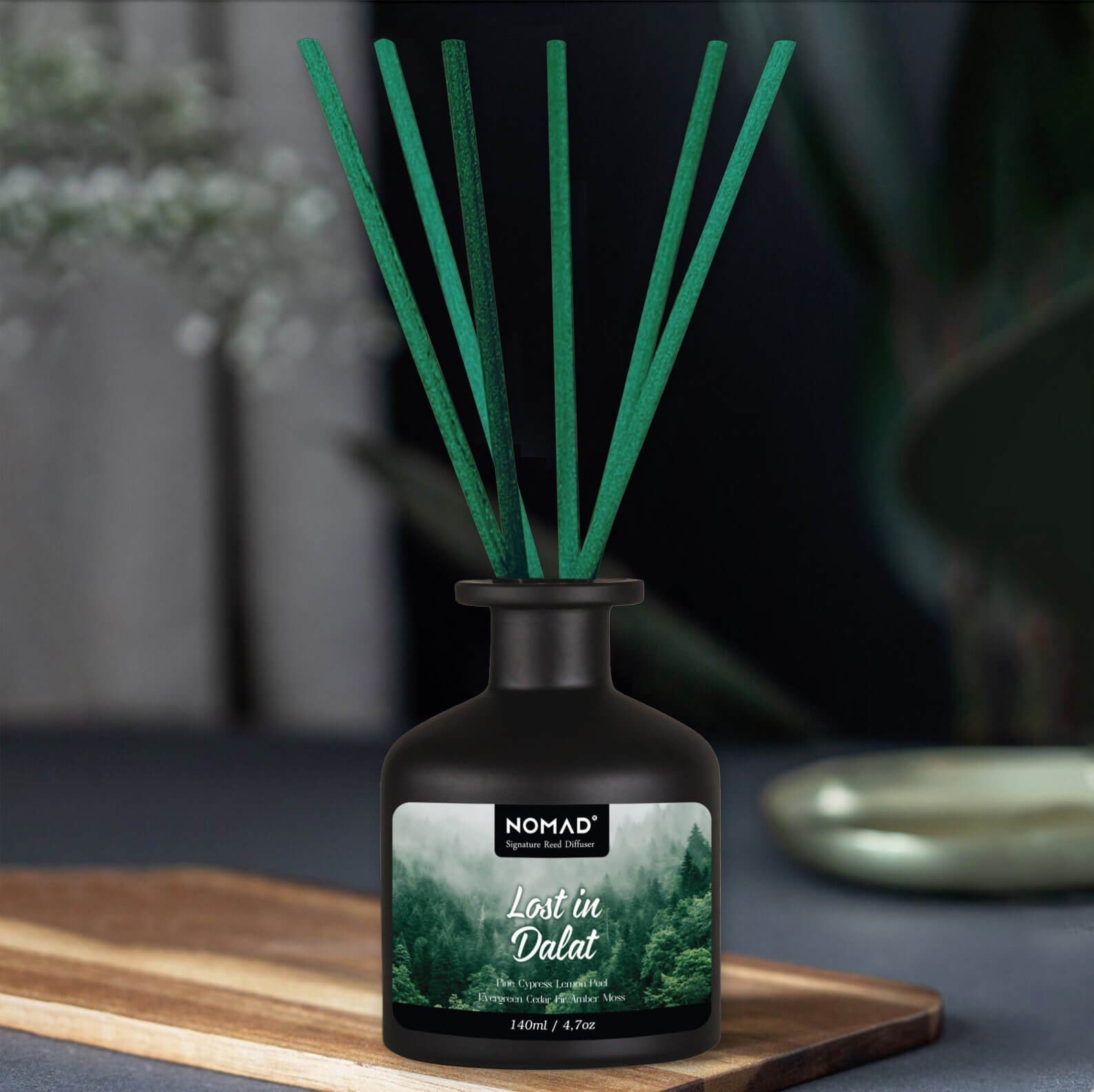 Bộ tán hương que mây nomad reed diffuser 140ml - lost in dalat