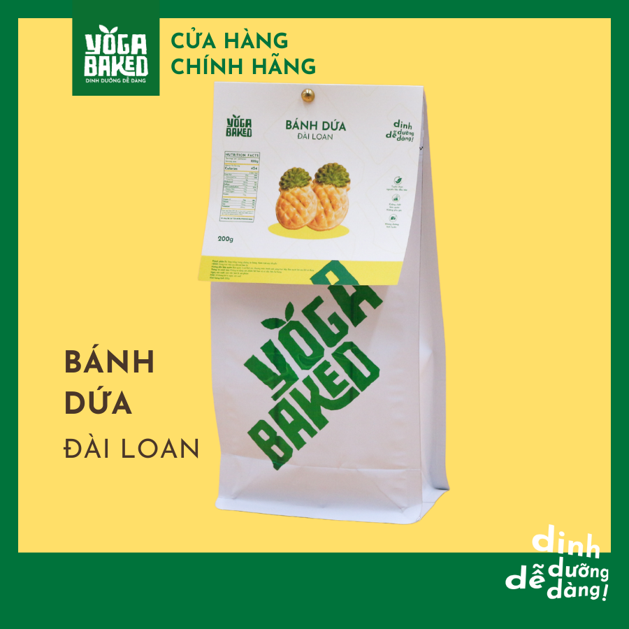 Bánh dứa Taiwan thơm ngon - Yoga Baked - Bánh quy cao cấp, tea break, ăn tiệc, chuẩn vị đài loan