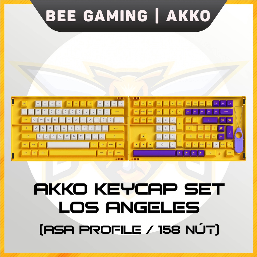 [Mã SKAMSALE08 giảm 10% đơn 200k] Bộ Keycap AKKO Los Angeles dành cho phím cơ (Chất liệu PBT DoubleShot, 158 nút)