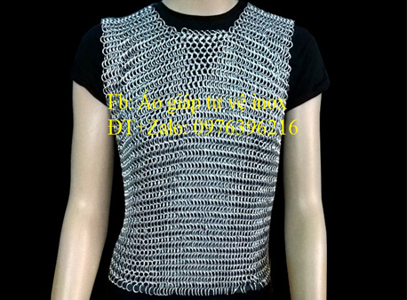 Áo giáp lưới sợi inox chống các vật sắc nhọn mẫu sát nách