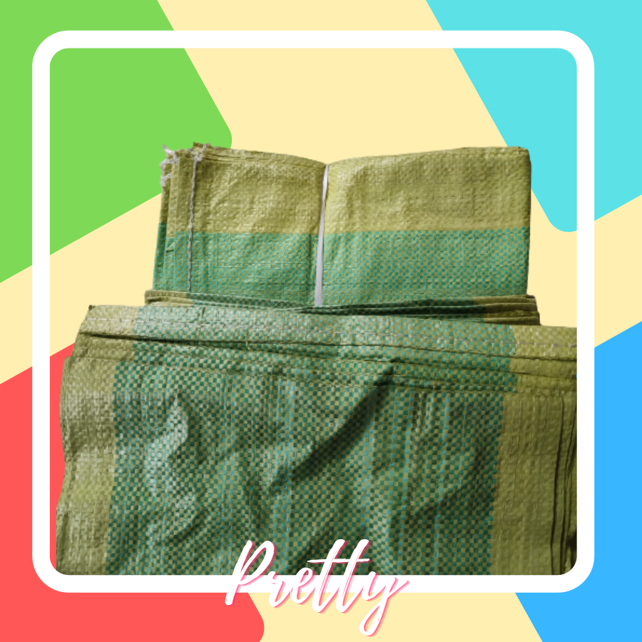 10kg xanh thường _ bao bì đẹp dệt pp in sẵn dùng cho máy may bao, túi đựng lúa, đựng cám, đựng bắp, đựng hàng 5kg 10kg 25kg 50kg có nhiều loai bao gao hút chân không lớn nhỏ