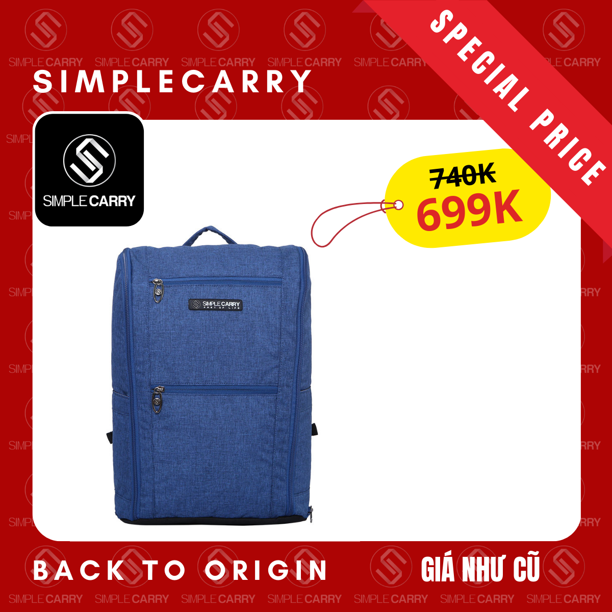 Balo nam nữ đi học, đi làm simplecarry mattan 1