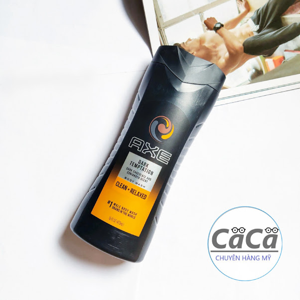 Sữa tắm nam gel axe dark temptation clean + relaxed 473ml usa - mỹ