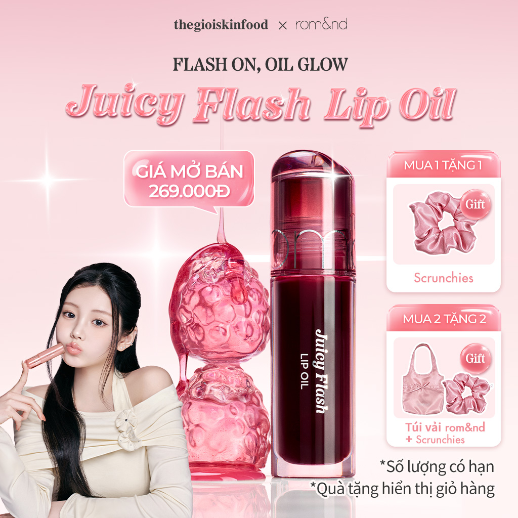 Son Bóng Dưỡng Môi Romand Juicy Flash Lip Oil ThegioiSkinfood