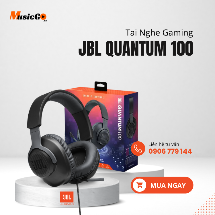 Tai nghe chụp tai jbl quantum 100 | tính năng gaming
