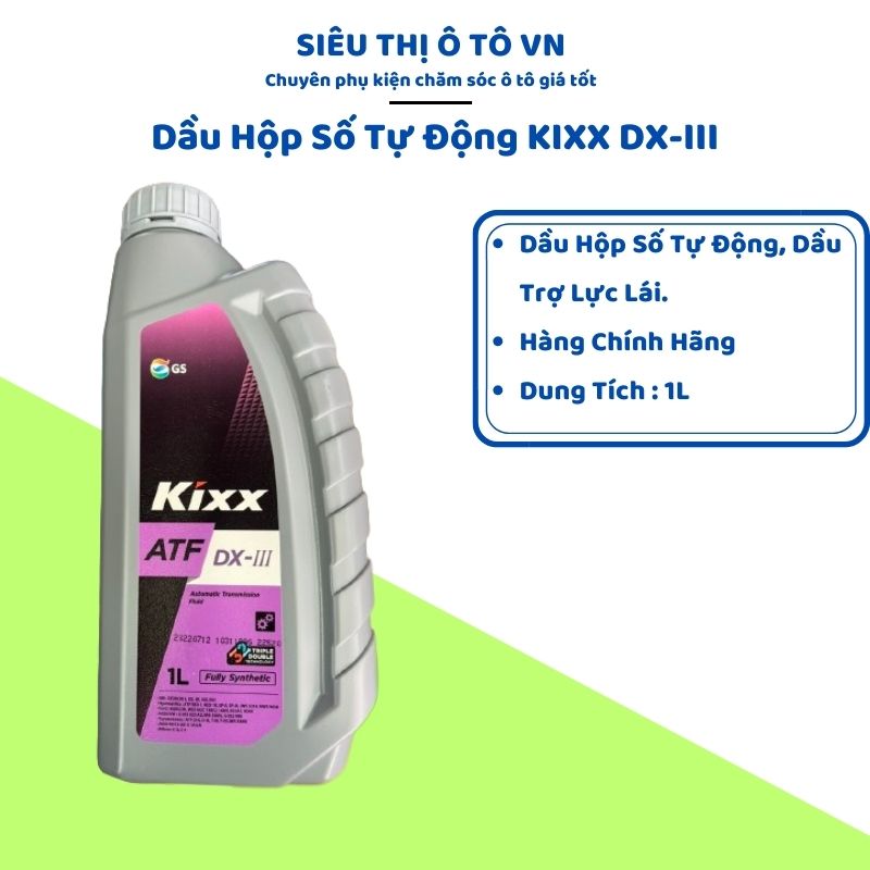 Dầu hộp số tự động kixx atf dx iii - chamsocoto