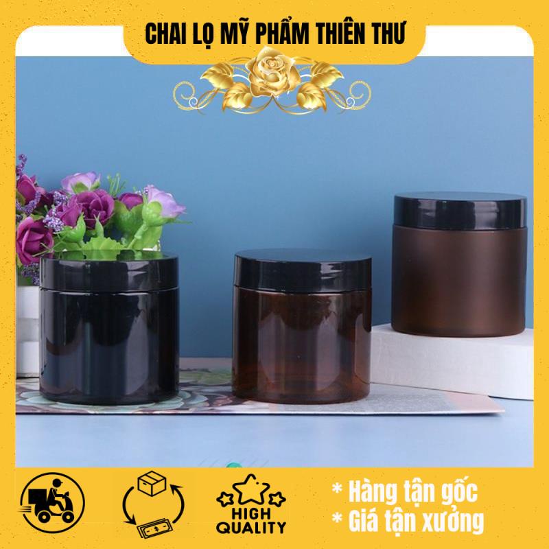 Hủ nhựa pet Nâu/Trong 250g / hủ đựng mỹ phẩm