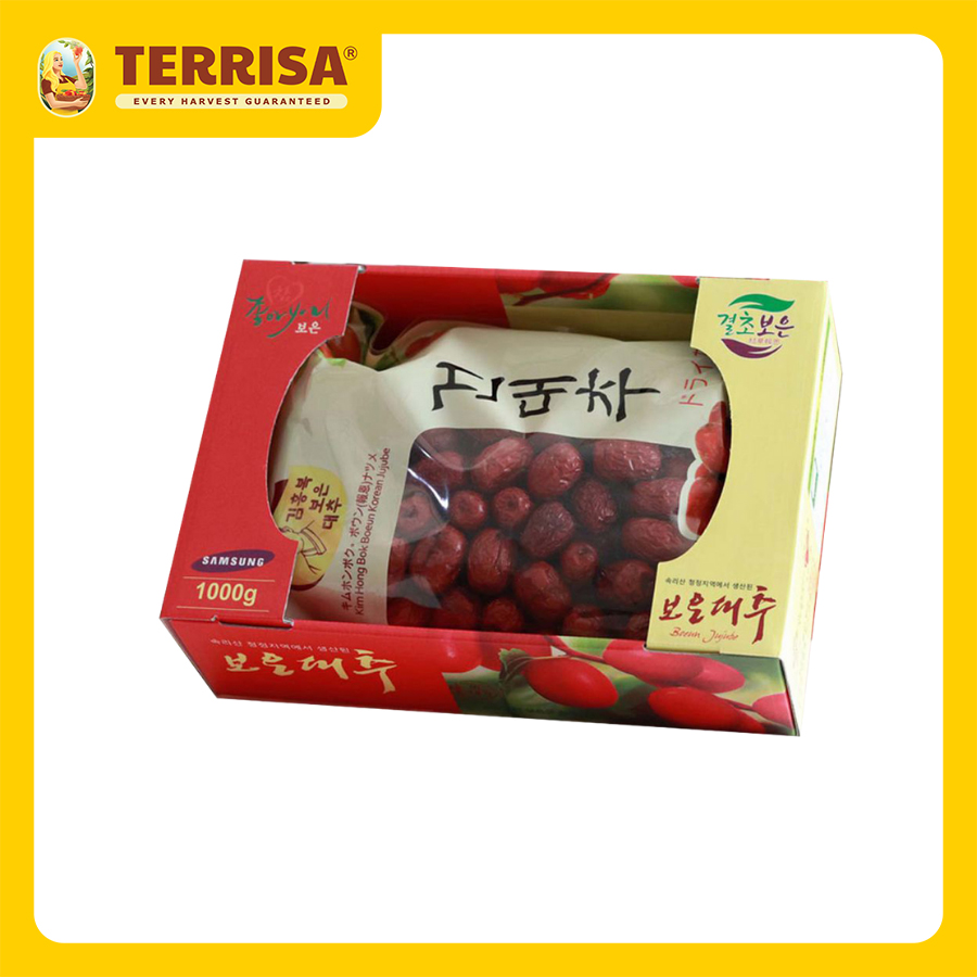 [HCM] Táo đỏ sấy khô Hàn Quốc (Hộp 1 kg) - TERRISA - Giao nhanh
