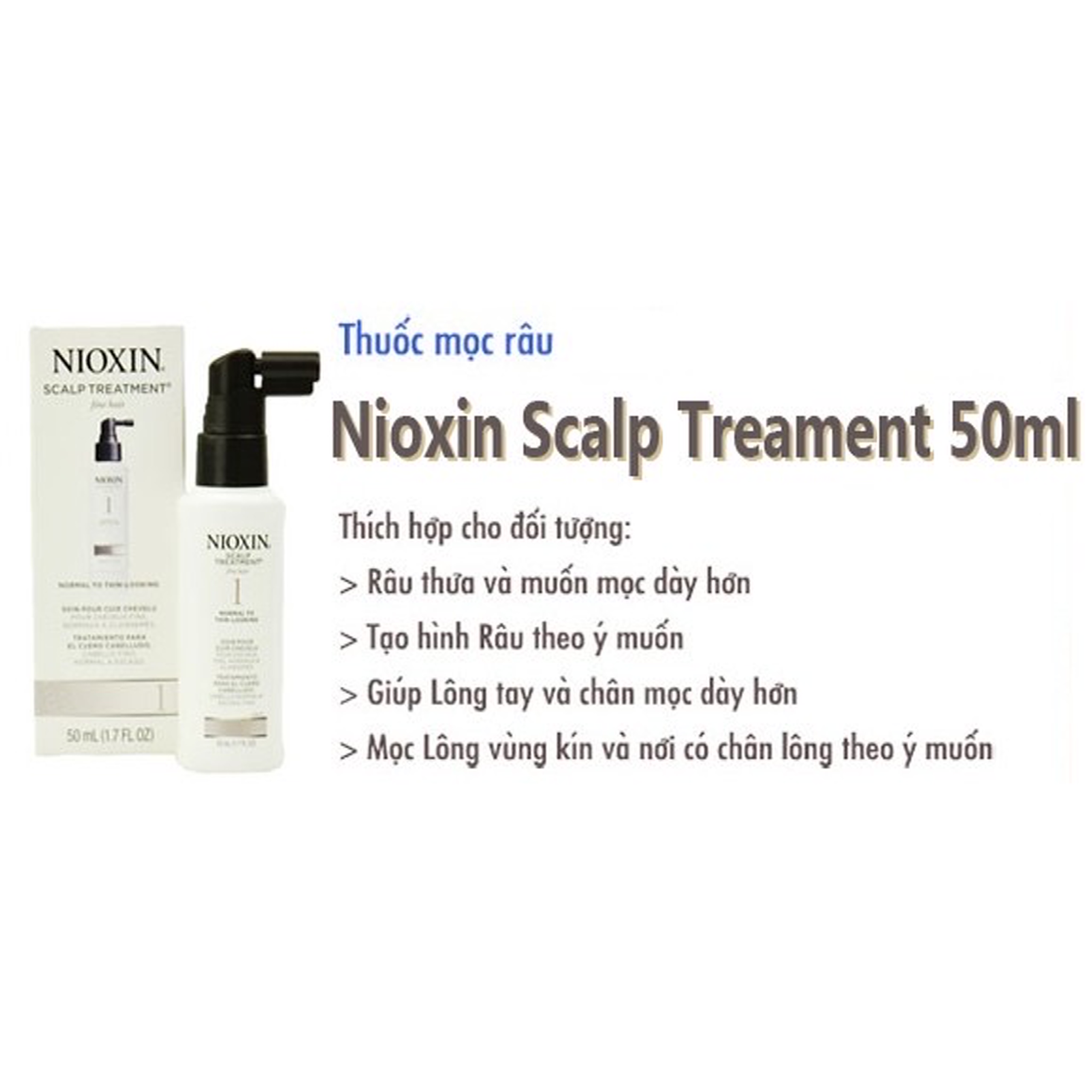 Kem mọc râu Nioxin Booster 100ml loại cao cấp