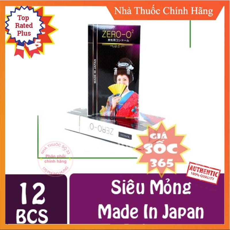 [GIÁ SỈ] Bao Cao Su Nhật Bản Zero O2 Siêu Mỏng Hộp 12 BCS