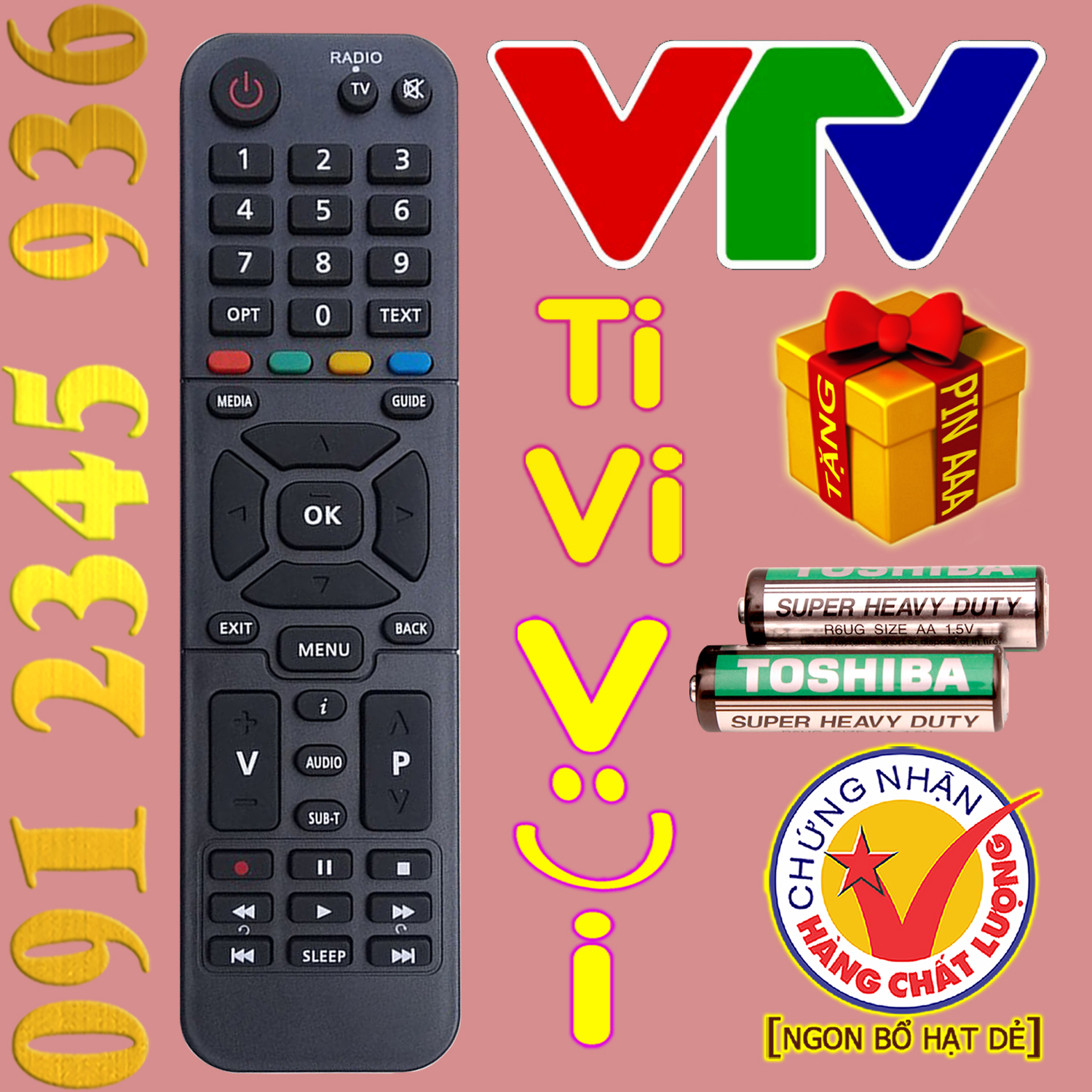 Điều khiển vtv cab cho đầu kỹ thuật số tvbox.
