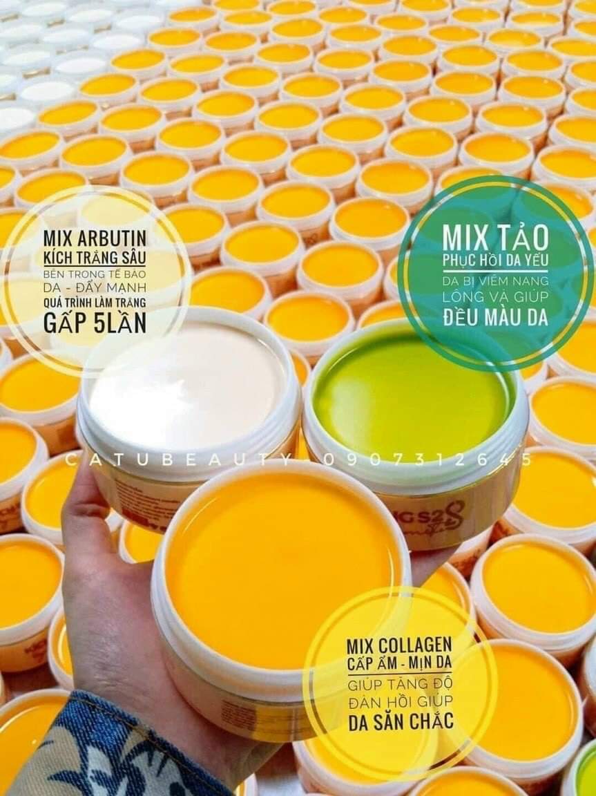 Set 3 hũ kem kích trắng body tam sắc s2 son