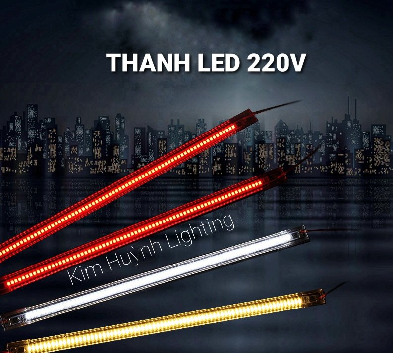 Thanh đèn led sử dụng trực tiếp điện 220V có vỏ nhựa