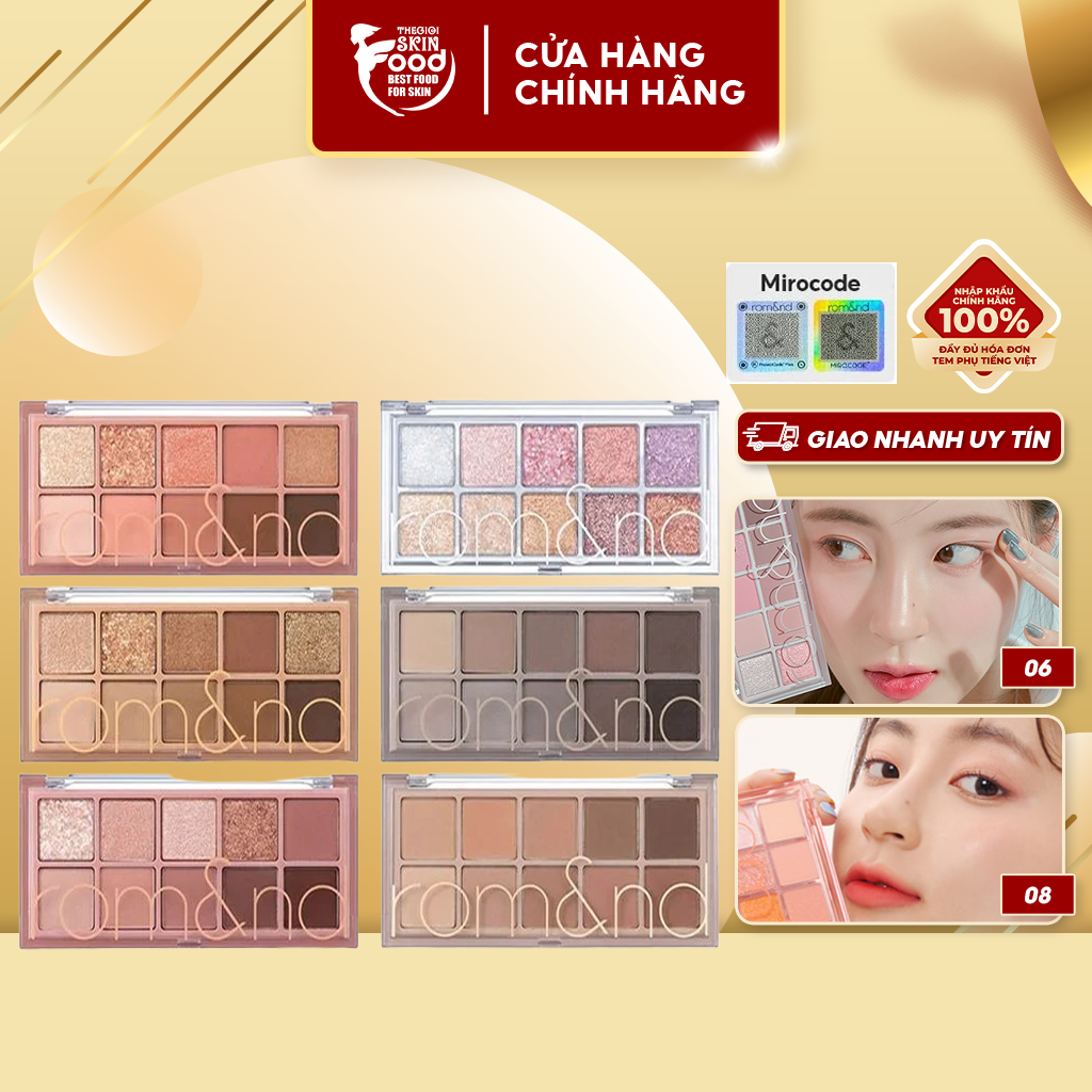 Bảng Phấn Mắt 10 Màu Siêu Lấp Lánh Romand Better Than Eye Palette