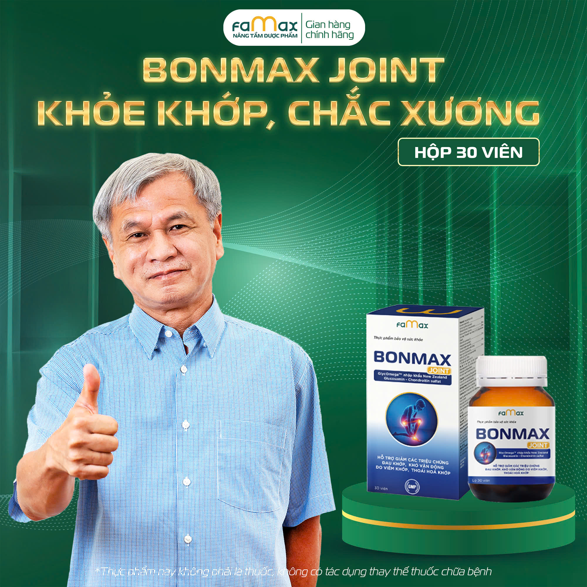 [FAMAX] Hộp 30 viên khớp Bonmax Joint hỗ trợ giảm đau khớp, viêm khớp, thoái hoá khớp