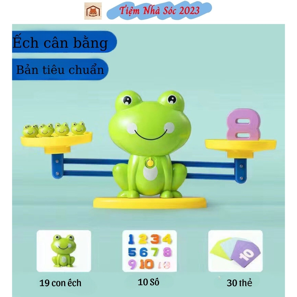 Đồ chơi ếch cân bằng toán học – đồ chơi trí tuệ,phát triển tư duy, thông minh cho bé-Tiệm Nhà Sóc 2023
