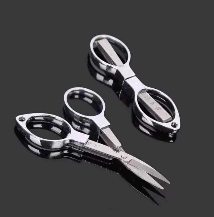 Kéo Mini Gấp Gọn Cỡ Nhỏ Bằng Thép Chuyên Dùng Câu Cá Cắt Các Loại Bông Gòn, Giấy, Nhựa mỏng, Dây thép nhỏ, Thảo Dược Bỏ Túi dùng trong trường hợp khẩn cấp, đi câu, đi phượ.t .....