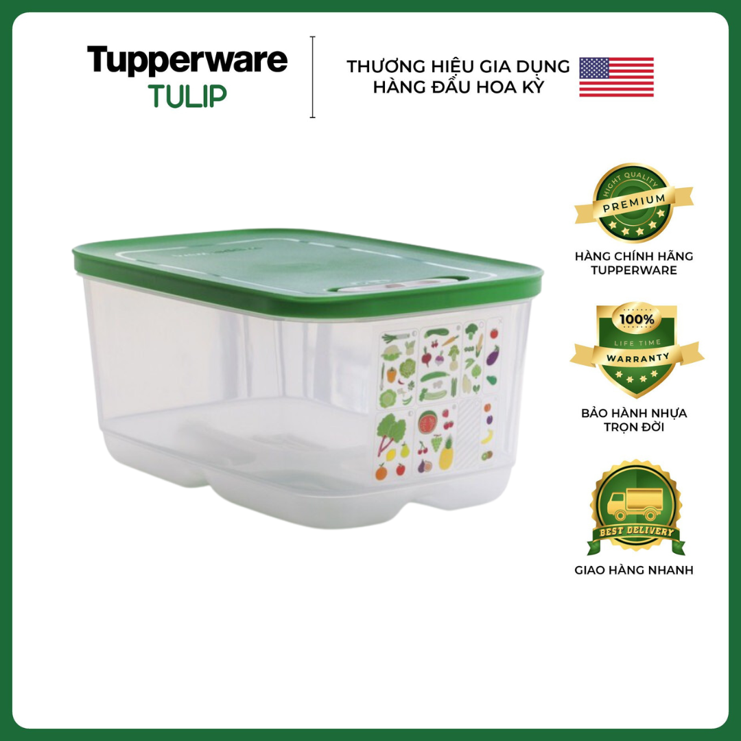 Hộp BQTP Trữ Mát Tupperware Ventsmart 4.4L, chính hãng, nhựa nguyên sinh, an toàn khi sử dụng