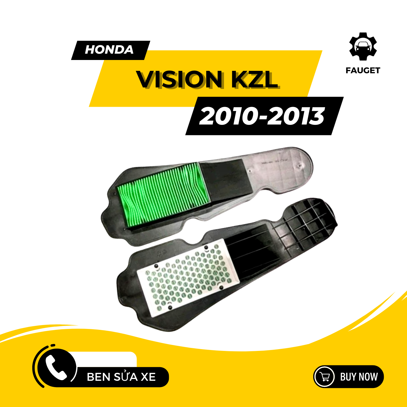 Lọc gió honda vision 2011 đến 2013 kzl