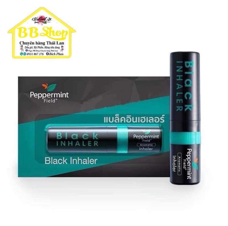 Ống Hít Đen Peppermint Field Black Inhaler Thái Lan