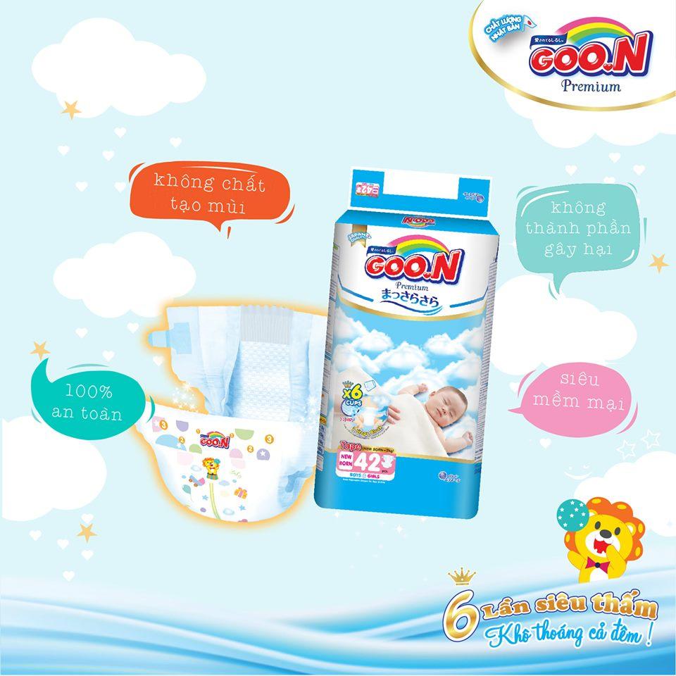 Tã dán sơ sinh Goon NB42