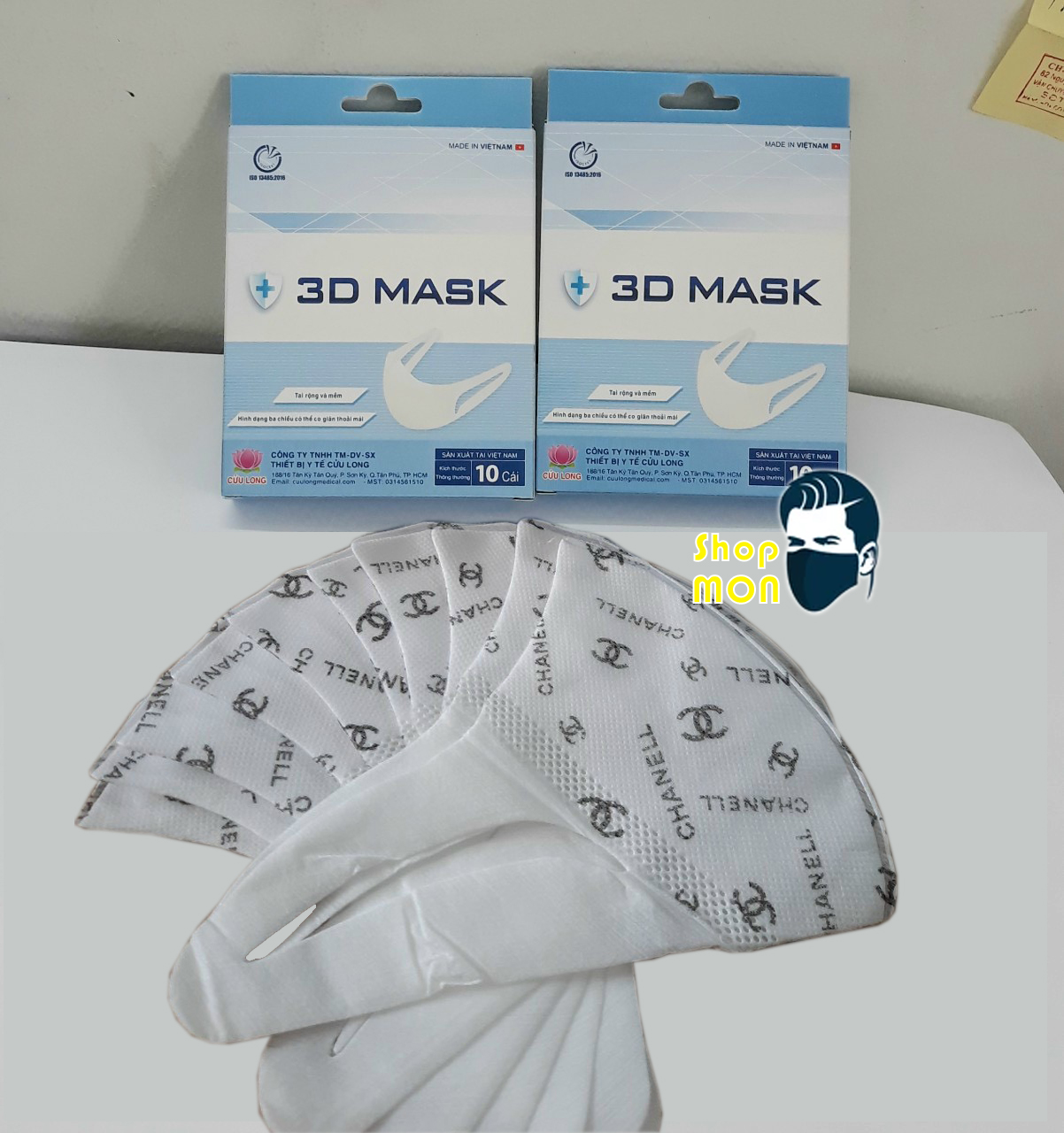 Khẩu trang 3D Hàng Cty Cửu Long Set 10 cái