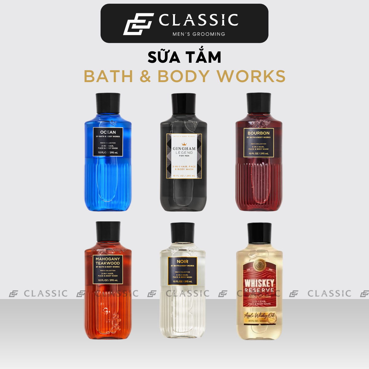 Sữa tắm nam bath & body works men’s collection 295ml